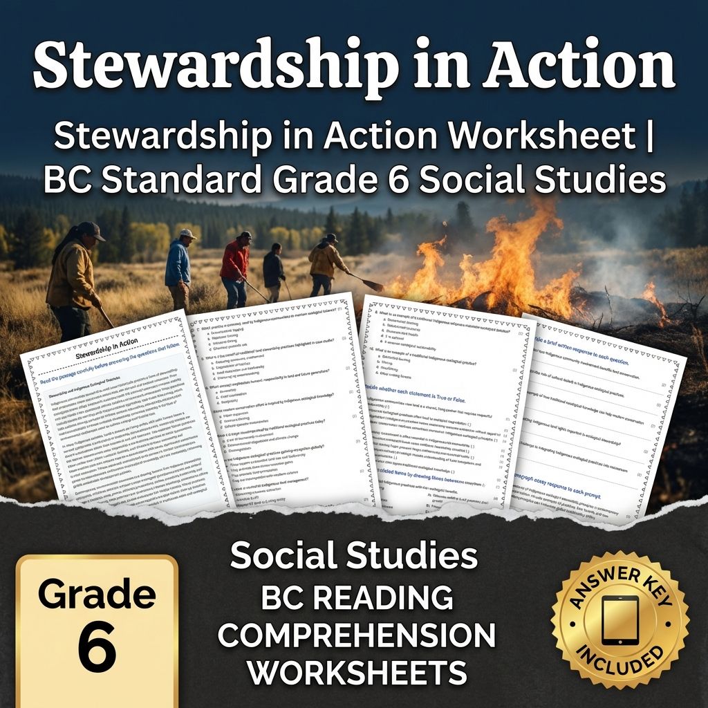 Grade 6 Social Studies | Indigenous Land Responsibilities Bundle — included worksheet 3