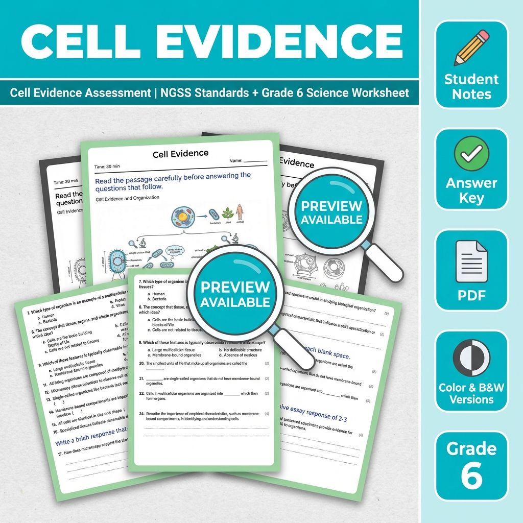 Grade 6 Science Full Year Bundle | NGSS Assessment Resources (Printable) — included worksheet 17