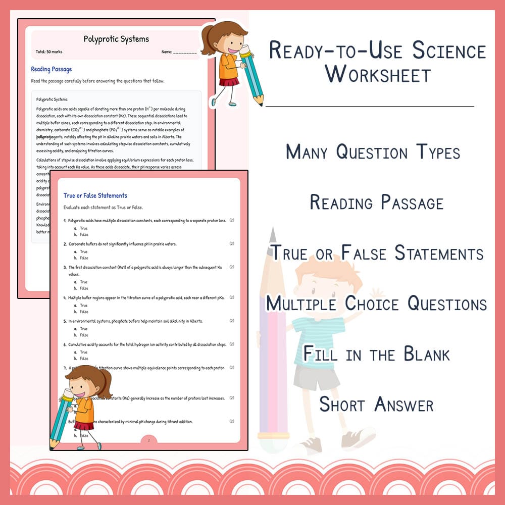 Grade 11 Science worksheet elena worksheet — Grade 11 Science | Polyprotic Systems Worksheet | Alberta Standards — page 2