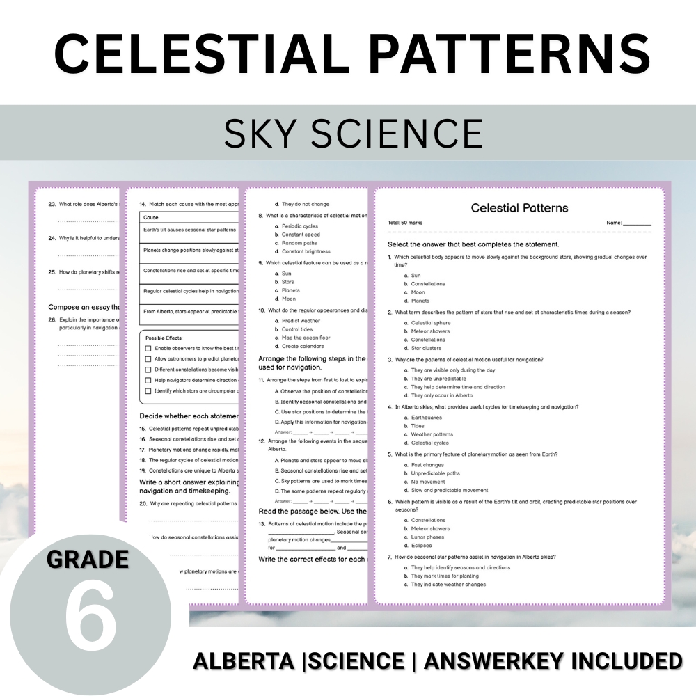 Grade 6 Science Worksheet Bundle – Comprehensive Assessment & Practice Pack — included worksheet 29