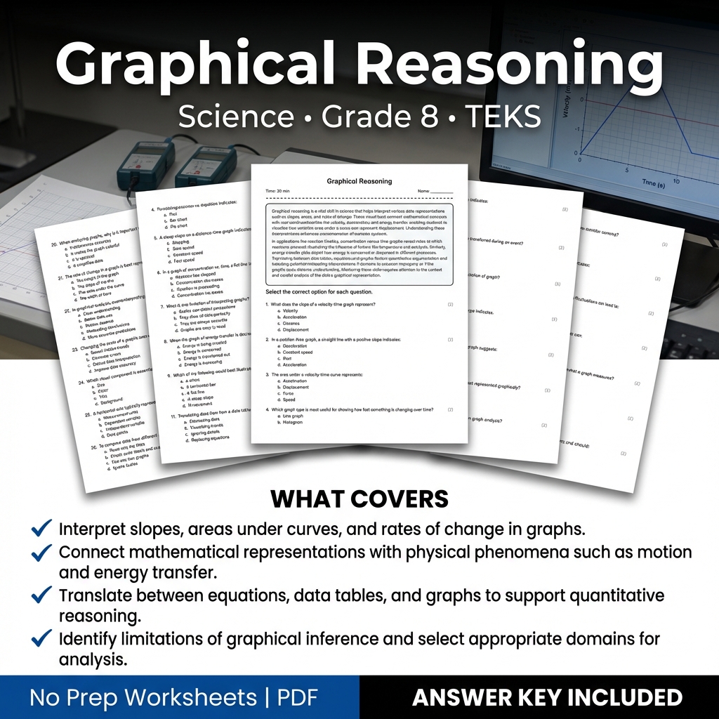 Grade 8 Science Worksheet on Graphical Reasoning | TEKS-Aligned Practice