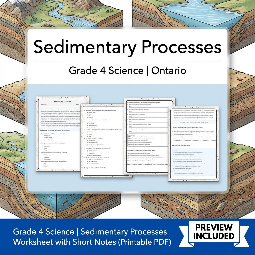 Grade 4 Science Lesson Bundle | Earth & Soil Topics for Ontario — included worksheet 5