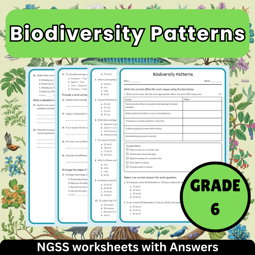 Grade 6 Science Worksheets Bundle- Resources for Earth, Space & Life - NGSS — included worksheet 22