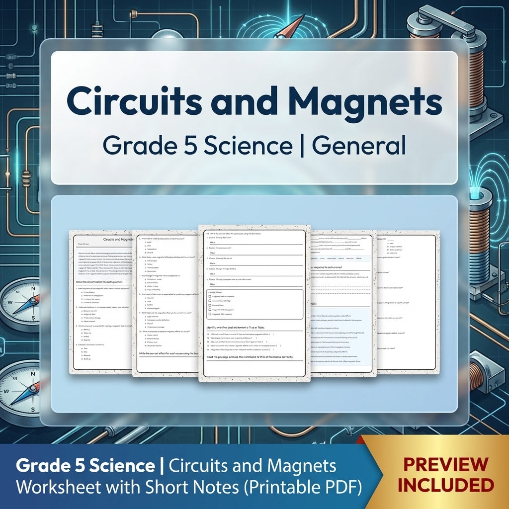 Grade 5 Science Lesson Bundle | Energy, Matter, Motion, and Electricity — included worksheet 9
