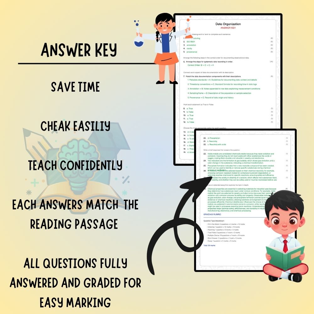 Grade 7 Science worksheet worksheet — Grade 7 Science | Data Organization Worksheet (PDF) – Ontario Standards — page 3