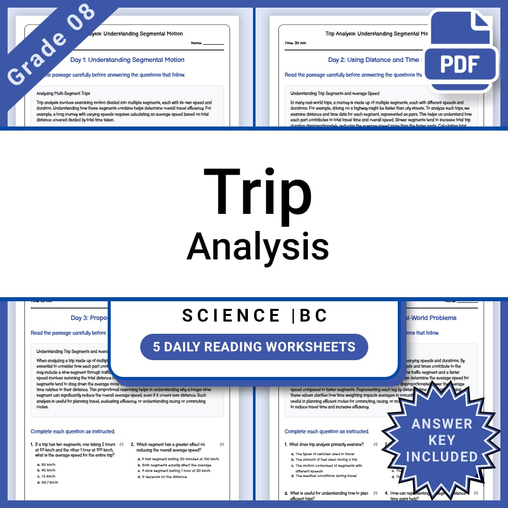 Grade 8 Science Lesson Group | Forces, Motion, Energy & More – Bundle — included worksheet 5