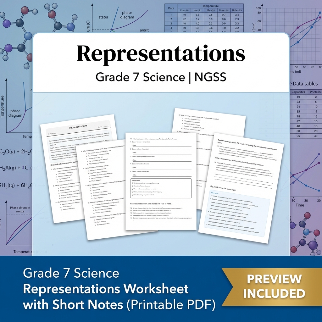 Grade 7 Science | Matter and Its Interactions NGSS Worksheet Collection — included worksheet 4