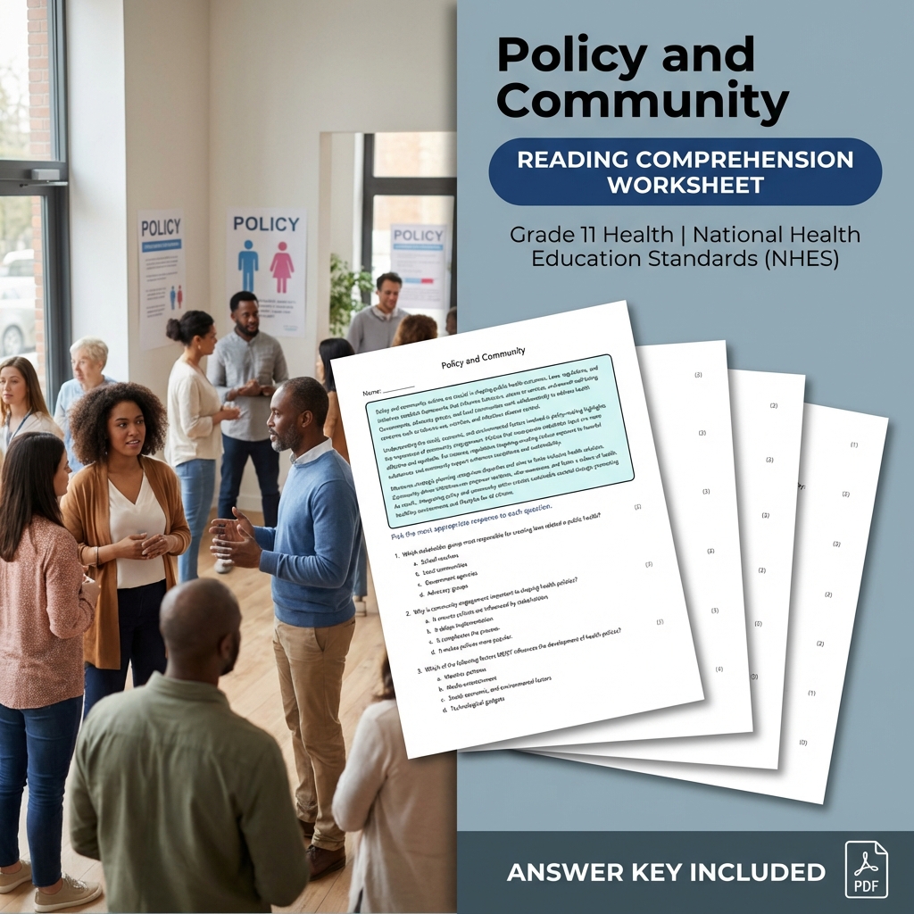 Grade 11 Health | Advocacy for Health Unit Bundle – NHES Standards Aligned — included worksheet 4