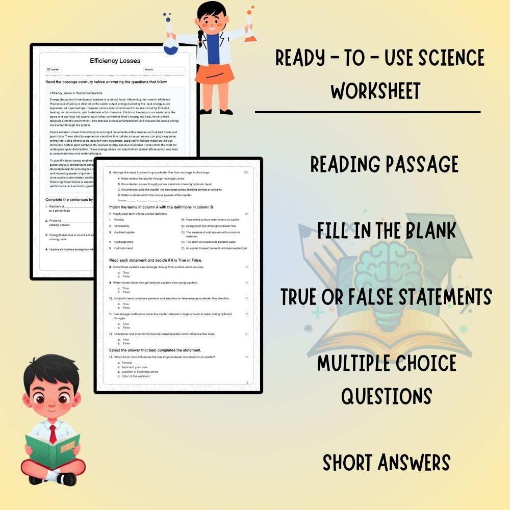 Grade 8 Science worksheet worksheet — Grade 8 Science | Understanding Energy Losses Worksheet (PDF) — page 2