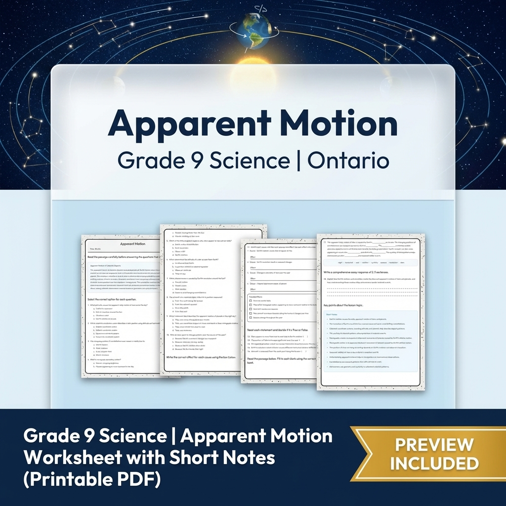 Grade 9 Science Lesson Group Bundle | Ontario Curriculum Worksheets — included worksheet 9
