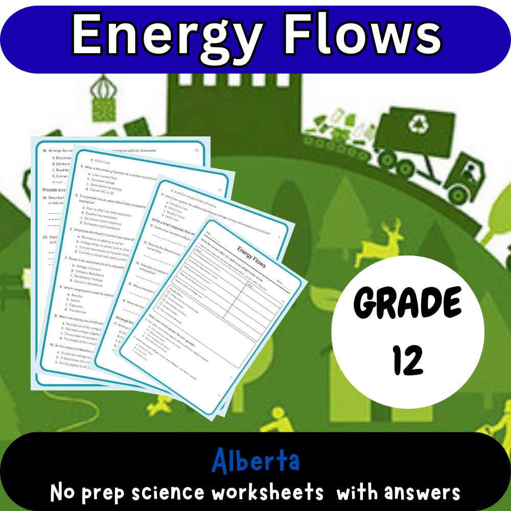 Grade 12 Science | Energy Flows Worksheet (PDF) – Alberta Standard