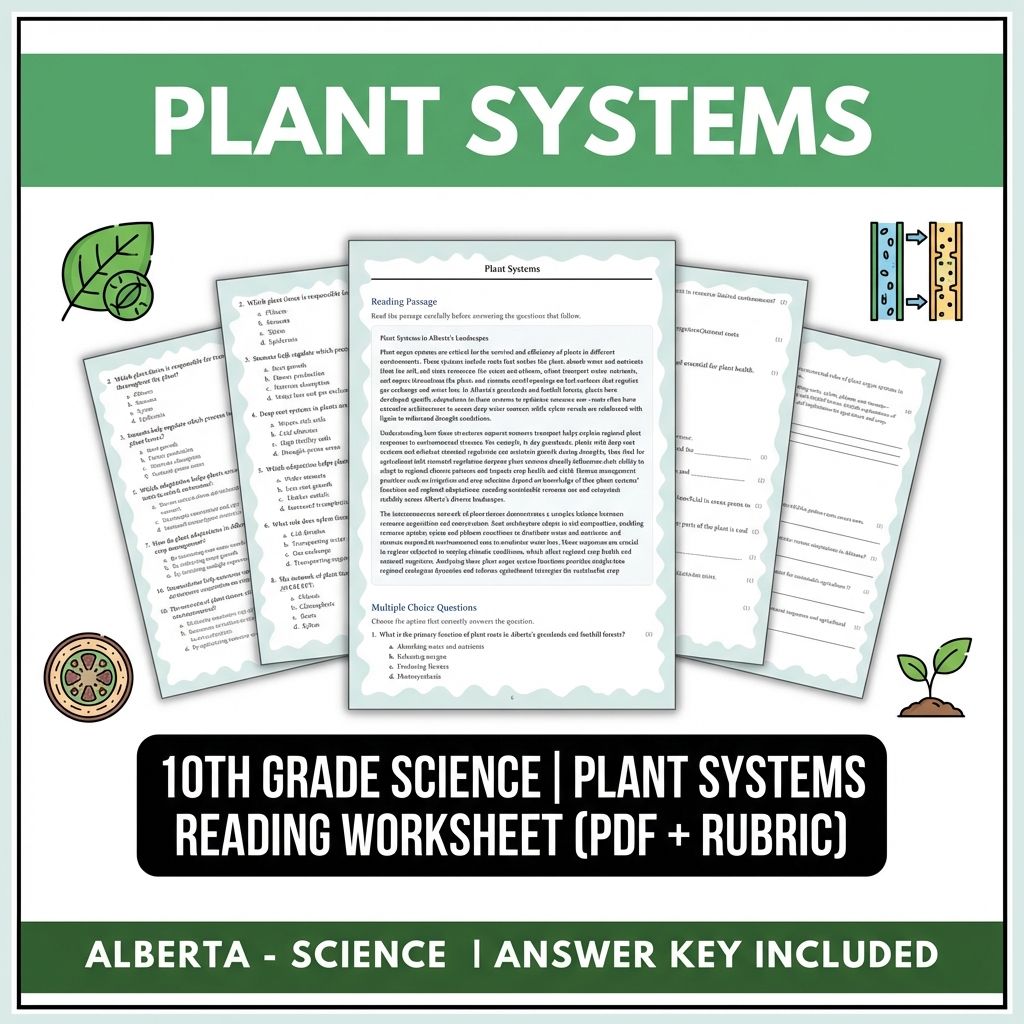 Grade 10 Science | Cell Systems, Energy, & Homeostasis (Standards-Aligned) — included worksheet 7