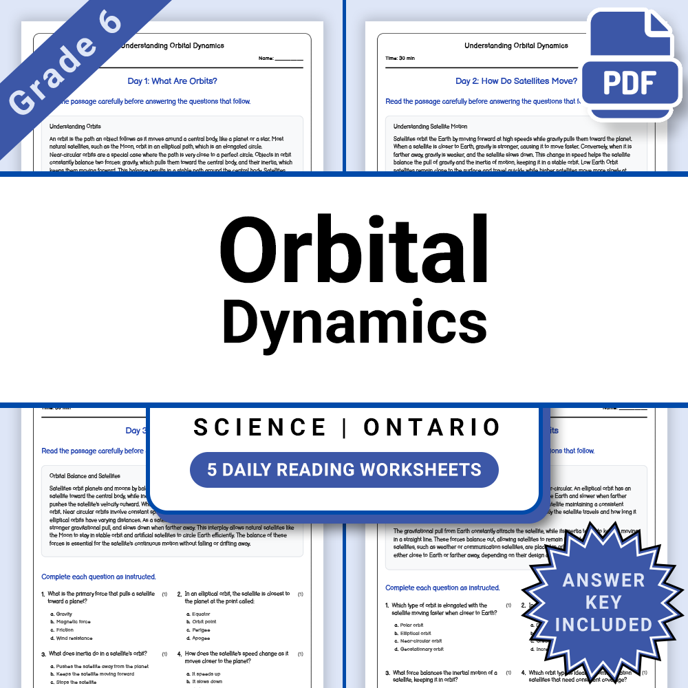 Grade 6 Science Lesson Bundle | Sun, Earth, Moon & Space Concepts — included worksheet 7