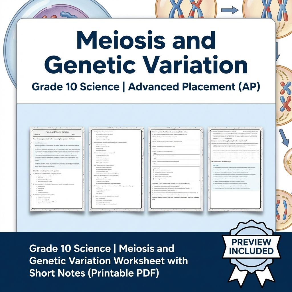 Grade 10 Science Unit Bundle | Genetics, Ecology & Cellular Biology Worksheets — included worksheet 5
