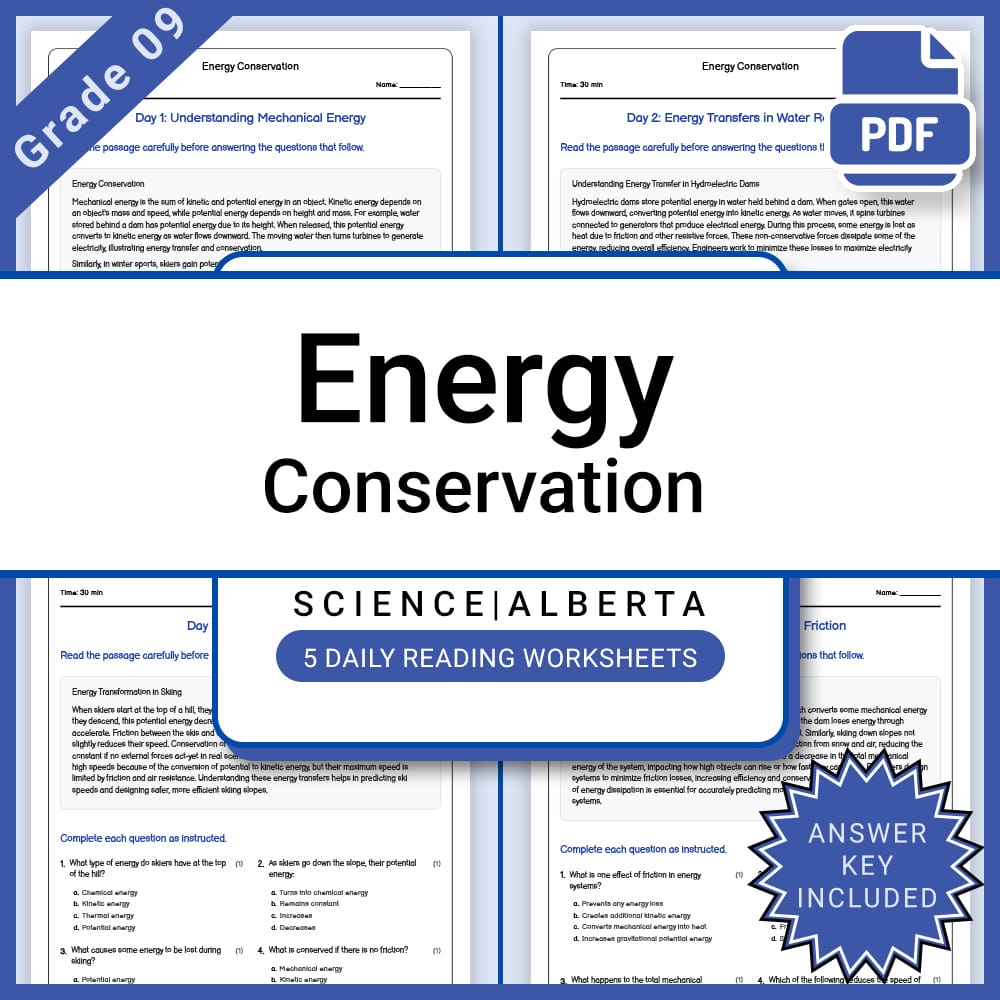 Grade 9 Science Full Year Curriculum Bundle | Genetics, Energy, Physics — included worksheet 30