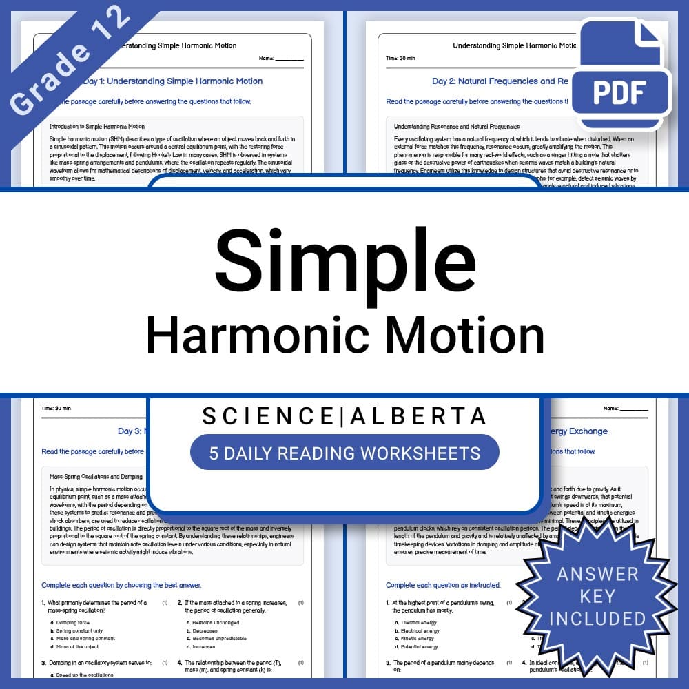 Grade 12 Science Full Year Bundle | Physics, Waves, Circuits — included worksheet 28