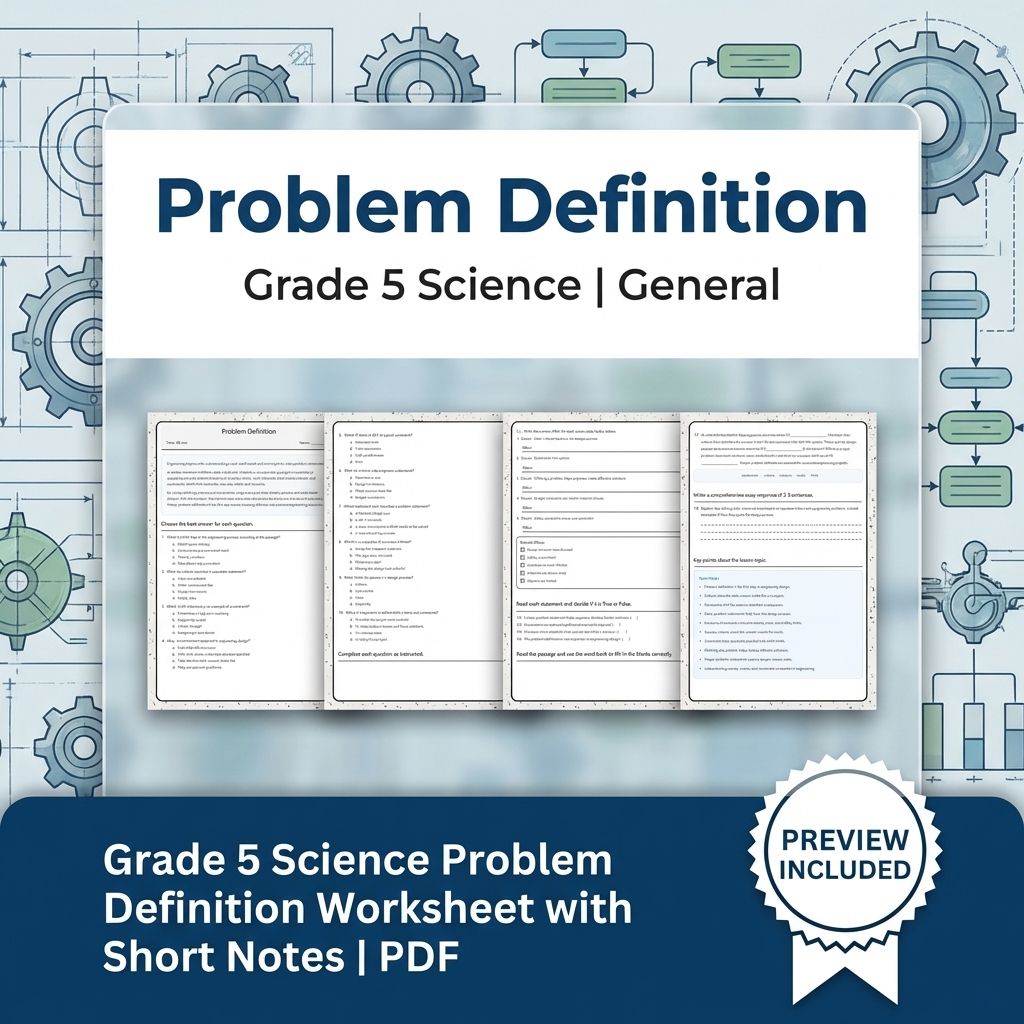 Grade 5 Science Lesson Group |  Technologies, Design, and Communication — included worksheet 2