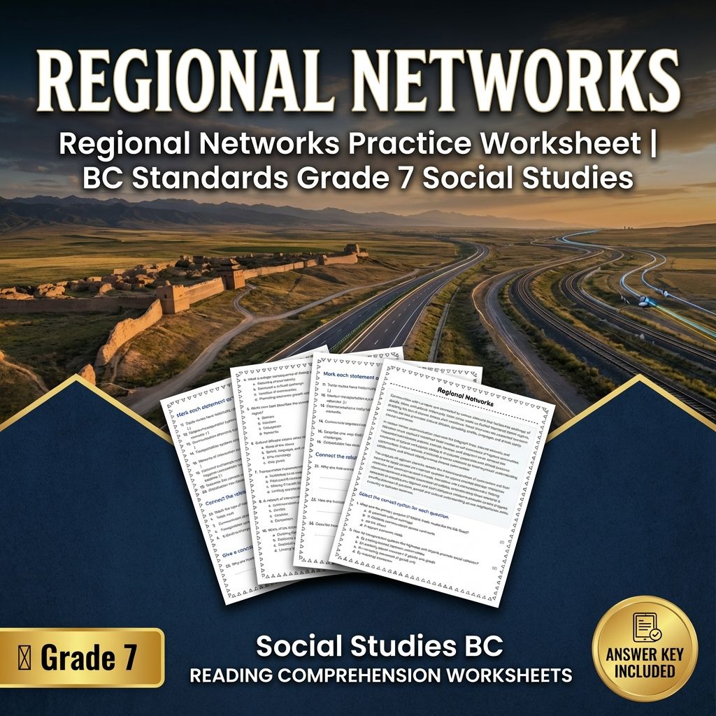 Regional Networks Practice Worksheet | BC Standards Grade 7 Social Studies