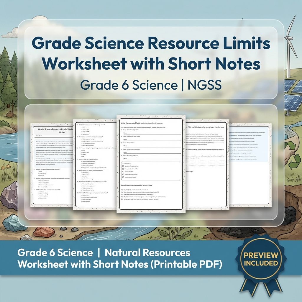 Grade 6 Science Worksheet Bundle | NGSS-Aligned Full Year Resource Pack — included worksheet 20