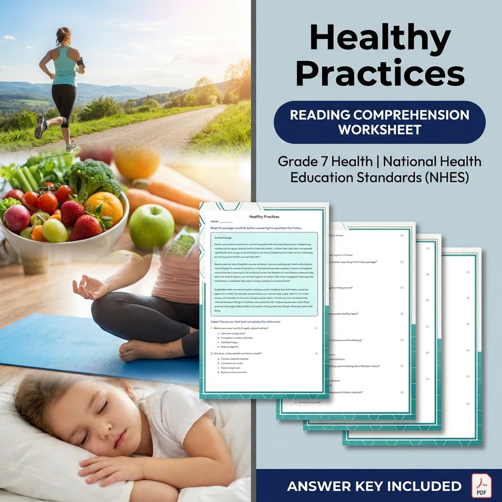 Grade 7 Health Curriculum Bundle | Body Systems, Digital Literacy & Wellness Worksheets — included worksheet 14