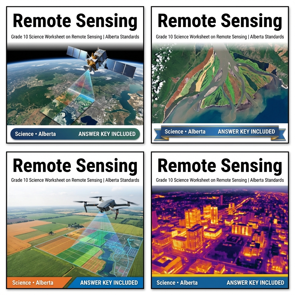 Grade 10 Science Worksheet on Remote Sensing | Alberta Standards