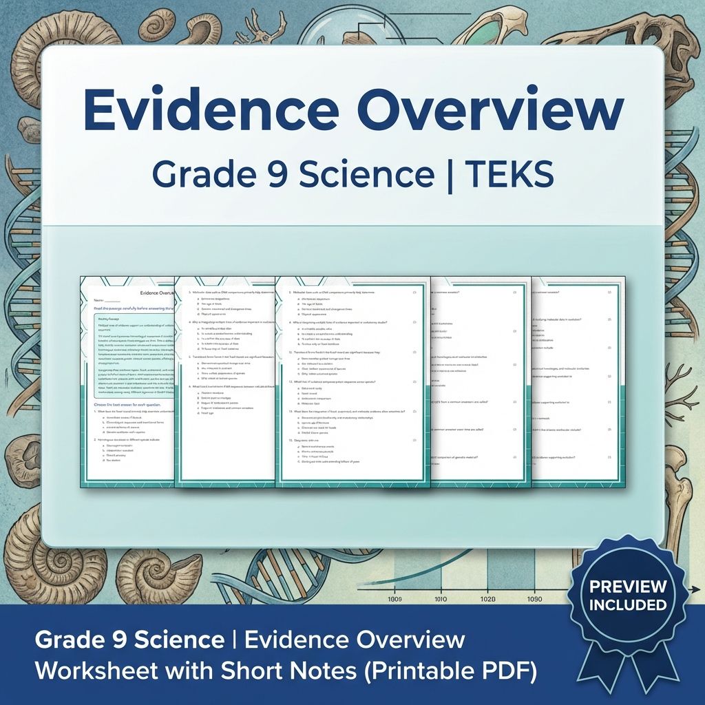 Grade 9 Science Worksheet Bundle: Cell Biology, Genetics & Ecology (Collection) — included worksheet 25