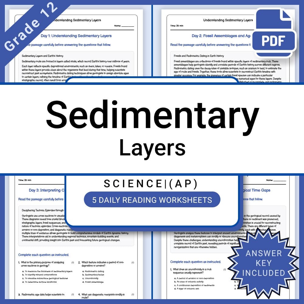 Grade 12 Science AP Full Year Bundle – Biology, Physics, Earth & Chemistry — included worksheet 32