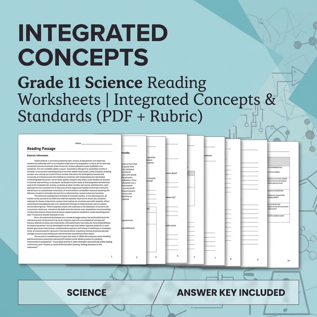 Grade 11 Science Bundle | Waves, Ecology, Physics & More (Answer Keys) — included worksheet 24
