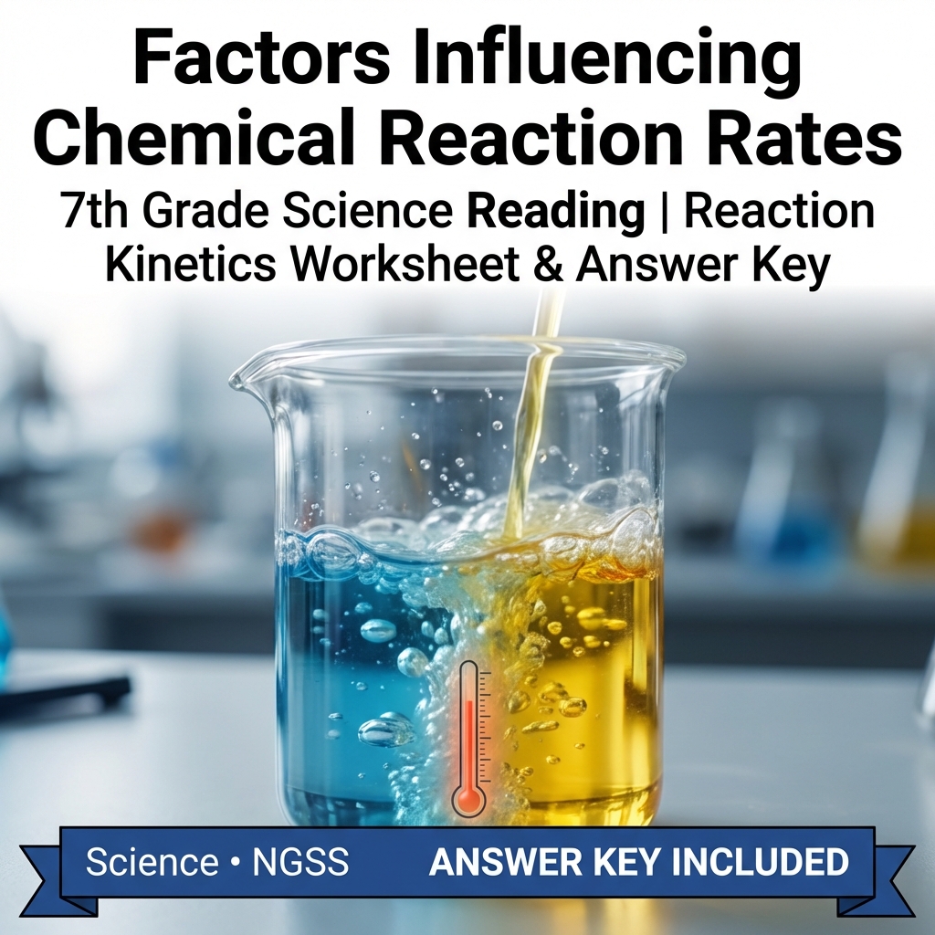 7th Grade Science Reading | Reaction Kinetics Worksheet & Answer Key