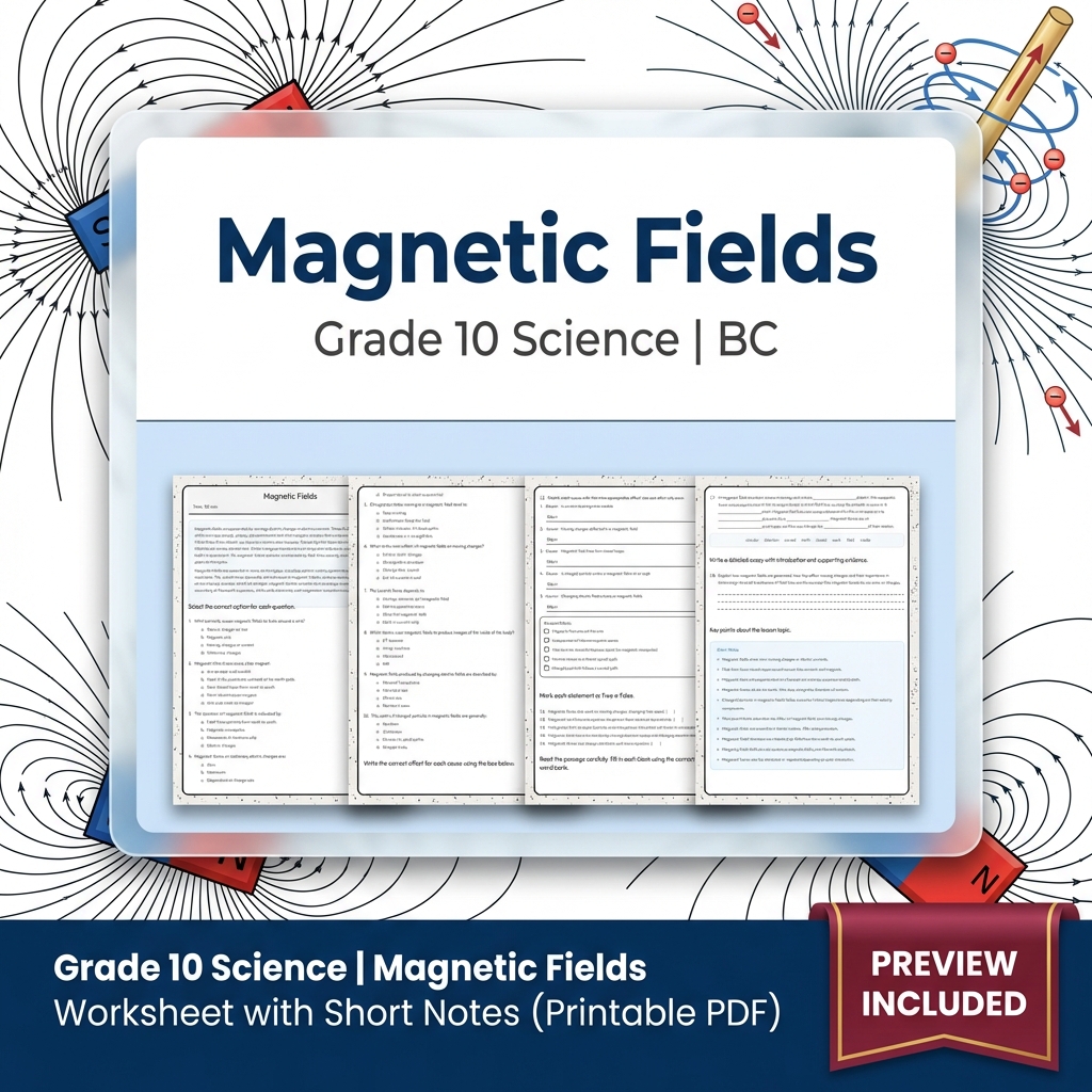 Grade 10 Science Bundle | Physics, Energy & Forces | Full Year Curriculum — included worksheet 28