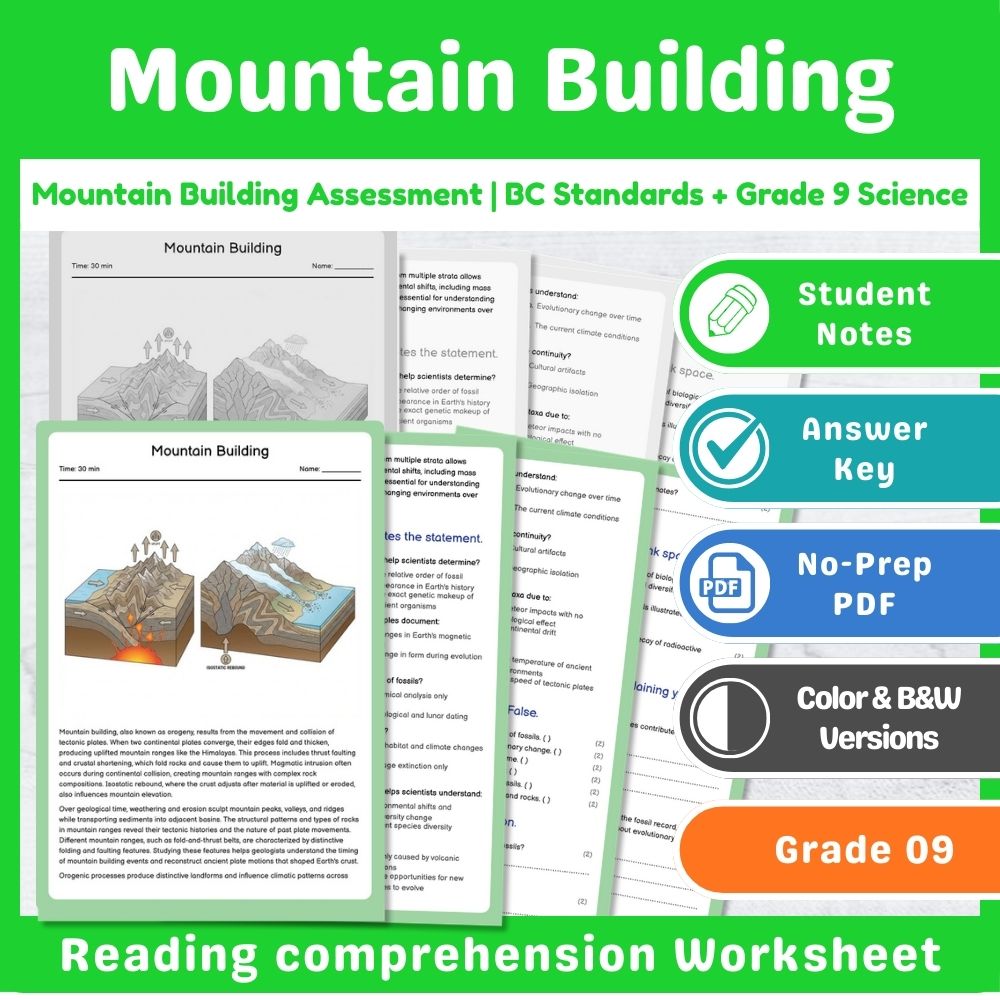 Grade 9 Science Mini Bundle – Earth & Space Assessment & Activities — included worksheet 10