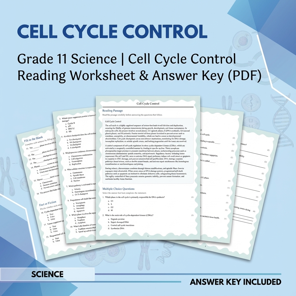 Grade 11 Science UNIT Bundle | Cellular Processes & Metabolic Pathways  — included worksheet 7