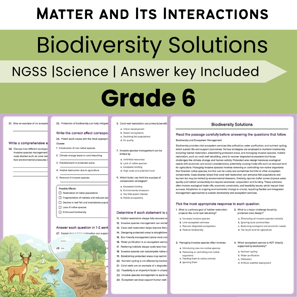 Grade 6 Science NGSS Worksheet Bundle | Comprehensive STEM Practice Pack — included worksheet 24