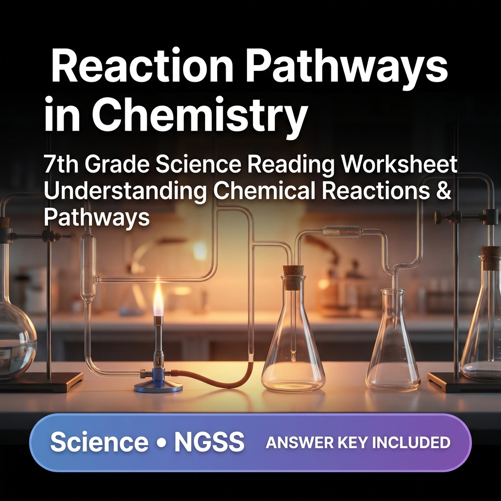 7th Grade Science Reading Worksheet Understanding Chemical Reactions & Pathways