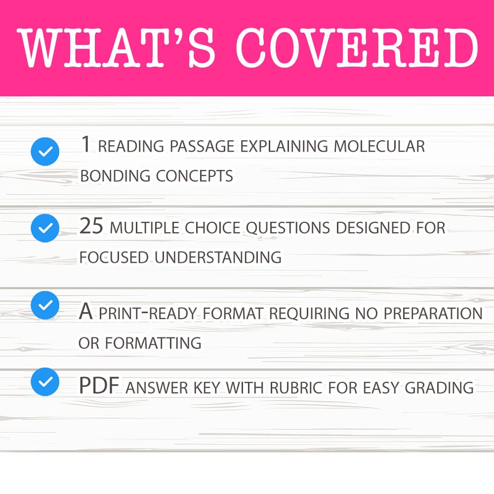 Grade 9 Science worksheet mcq paper worksheet — Grade 9 Science — Worksheet MCQ Paper for Mastering Molecular Bonding — pa…