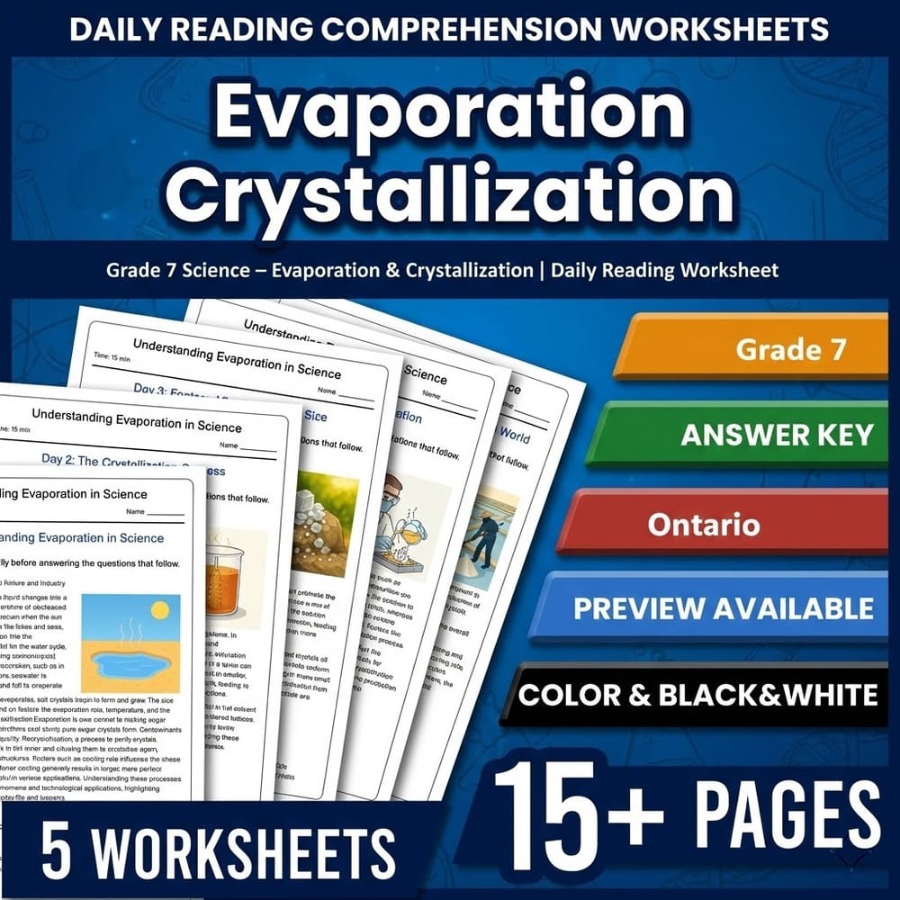 Grade 7 Science Bundle – Ontario Daily Worksheets for Comprehensive Study — included worksheet 21