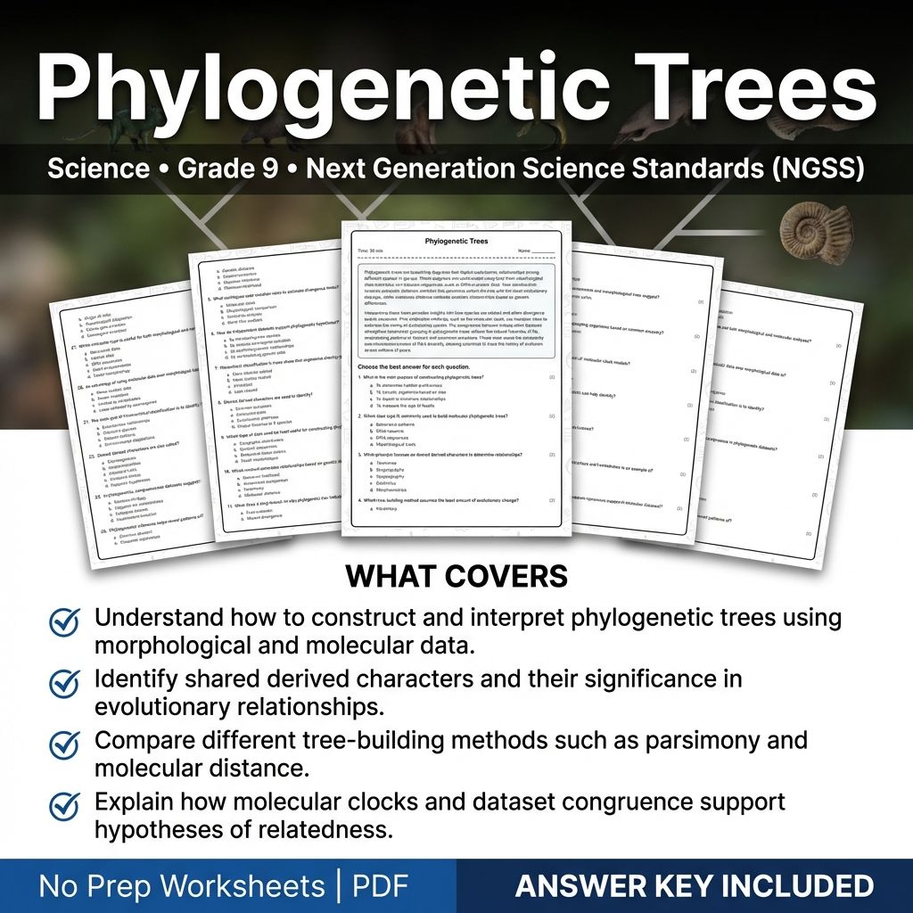 Grade 9 Science Worksheet Bundle | Physics, Biology, Earth & Energy Topics — included worksheet 26