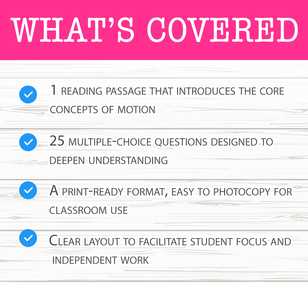 Grade 8 Science worksheet worksheet — Grade 8 Science — Motion Fundamentals Worksheet for Mastery — page 2
