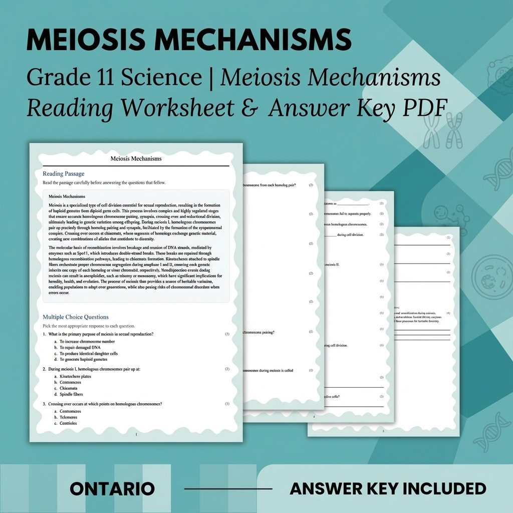 Grade 11 Science UNIT Bundle | Cellular Processes & Metabolic Pathways  — included worksheet 8