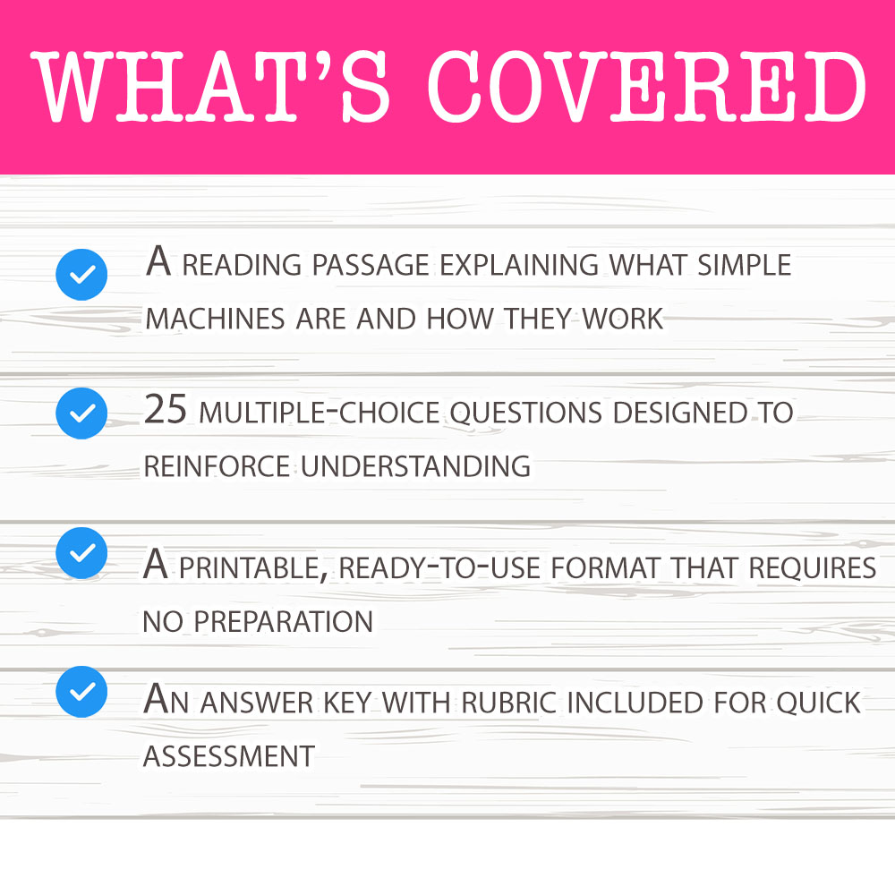 Grade 7 Science worksheet mcq paper worksheet — Grade 7 Science — Simple Machines Overview Worksheet for Mastery — page 2