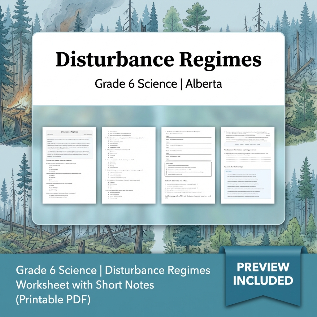 Grade 6 Science Alberta | 60-Worksheet Comprehensive Science Bundle  — included worksheet 38