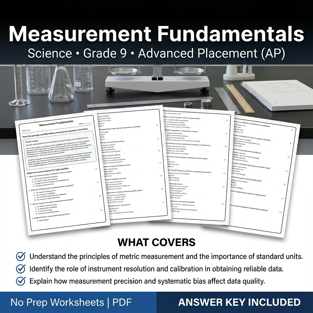 Grade 9 Science Worksheets Bundle | Physics, Earth Science & Biology  — included worksheet 22