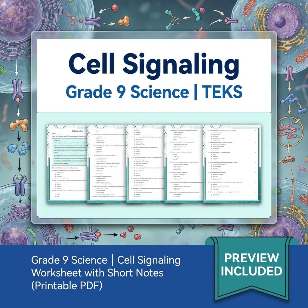 Grade 9 Science Worksheet Bundle: Cell Biology, Genetics & Ecology (Collection) — included worksheet 26