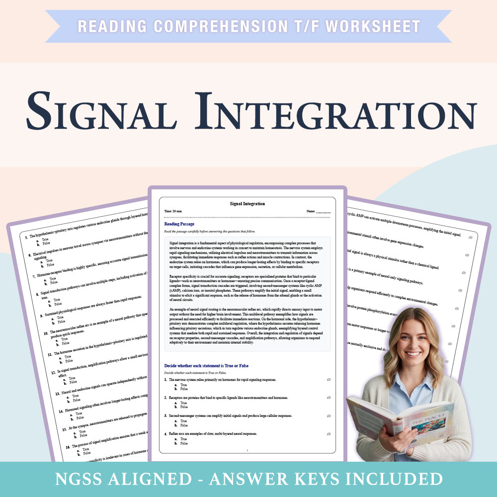 Grade 10 Science reading comprehensions true or false worksheet worksheet — Grade 10 Science | Signal Integration Workshee…