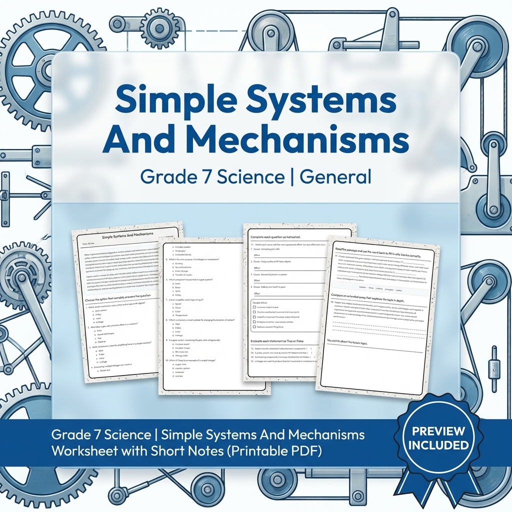 Grade 7 Science Data, Models, and Systems Full-Year Bundle | General Framework — included worksheet 17