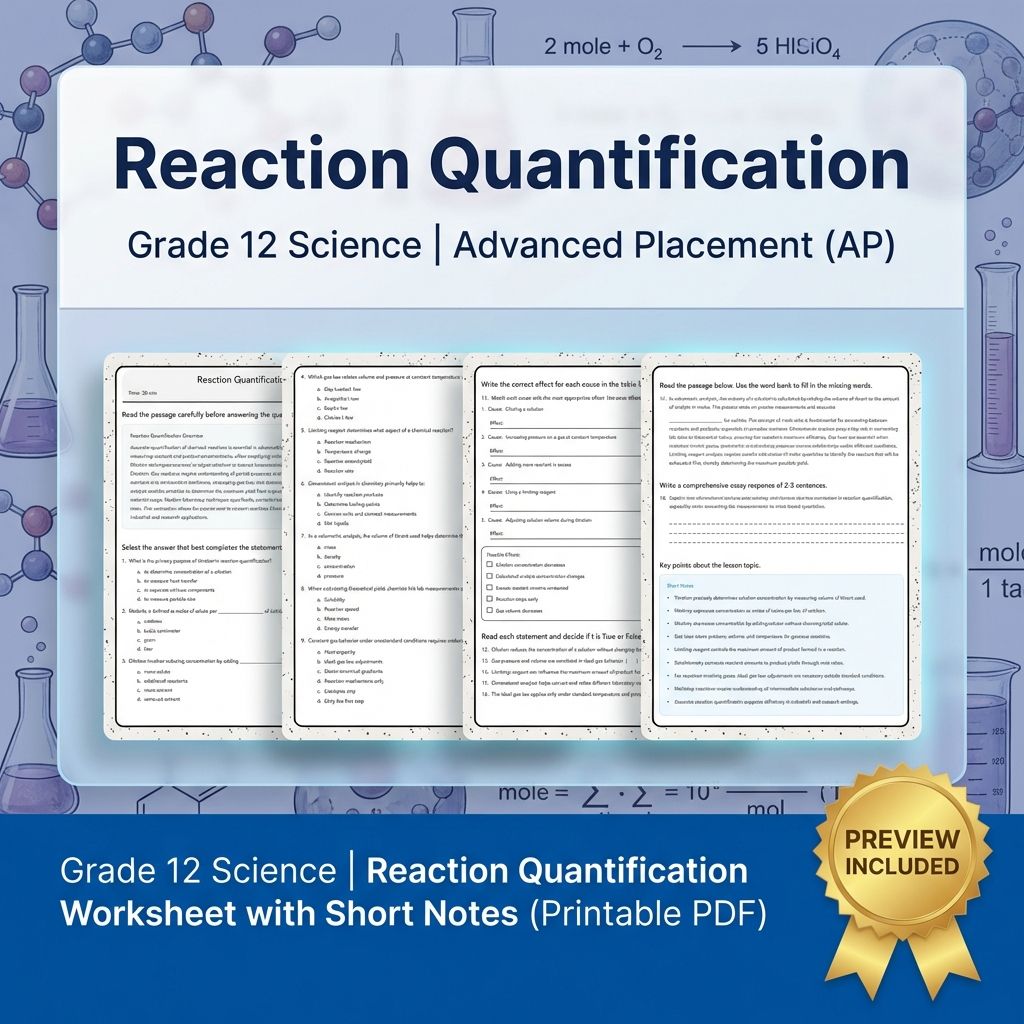 Grade 12 Science Worksheet Bundle – Physics & Biology Topics (PDF Collection) — included worksheet 28