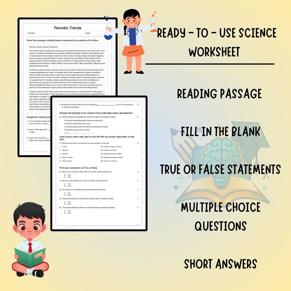 Grade 11 Science worksheet worksheet — 11th Grade Science | Periodic Trends Worksheet (PDF) – Ontario Standards — page 2