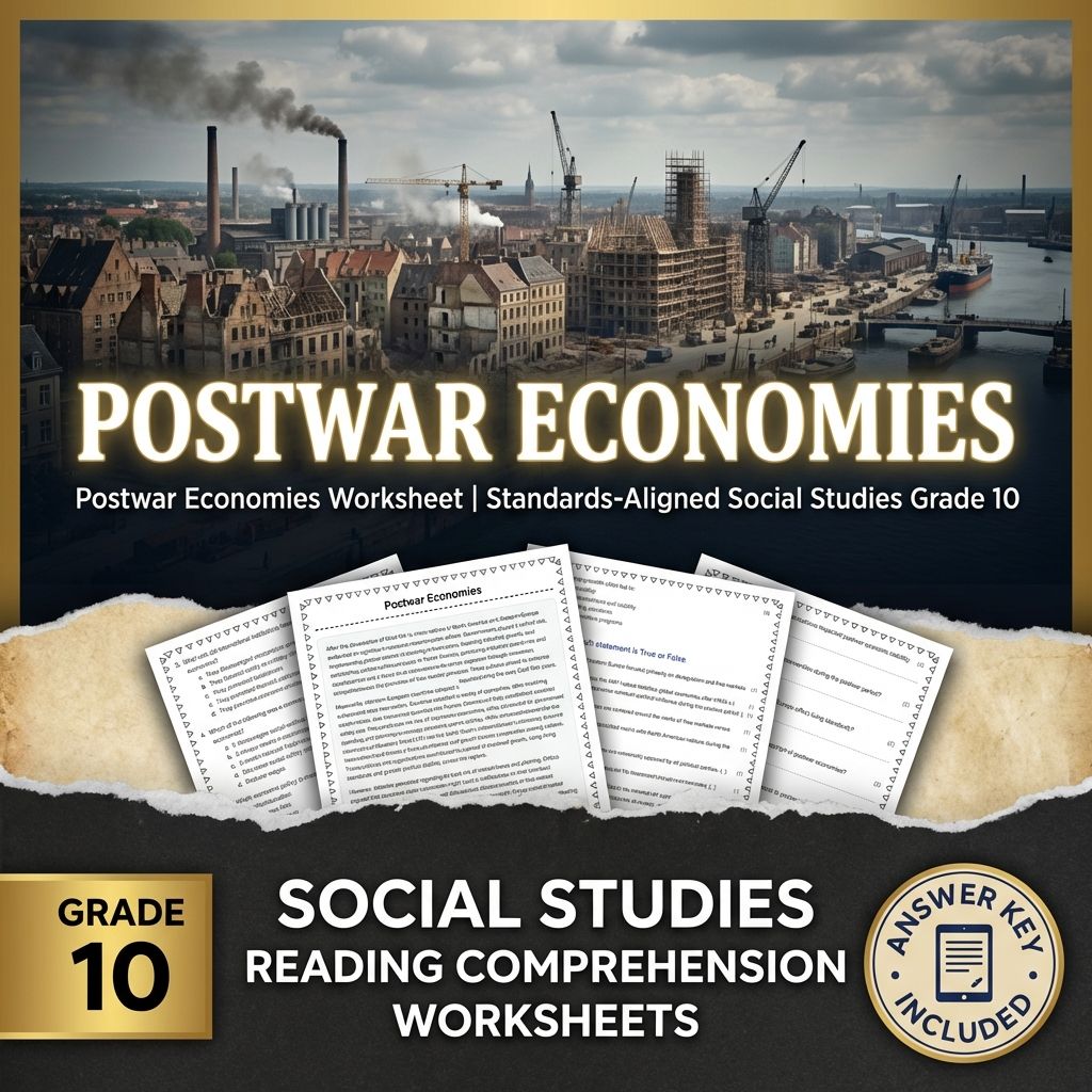 Postwar Economies Worksheet | Standards-Aligned Social Studies Grade 10
