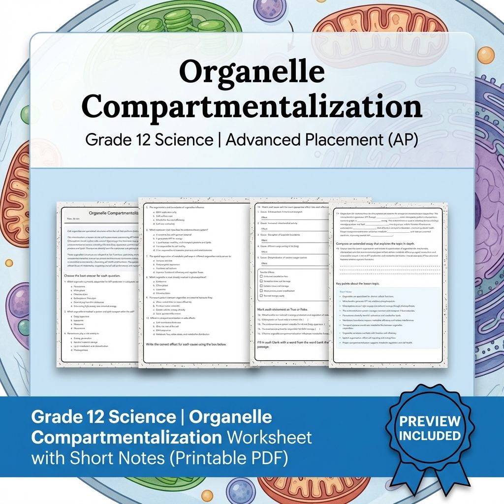 Grade 12 Science Worksheet Bundle – Physics & Biology Topics (PDF Collection) — included worksheet 29
