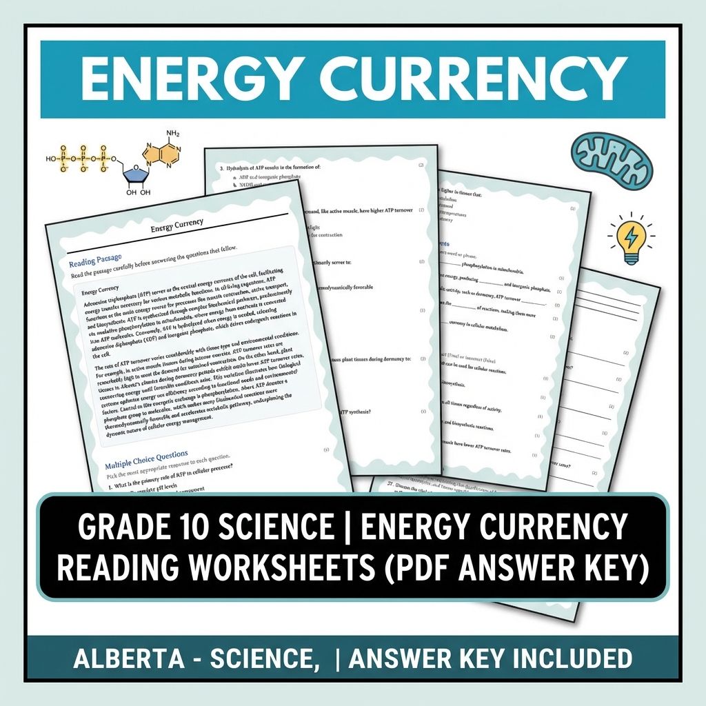 Grade 10 Science | Cell Systems, Energy, & Homeostasis (Standards-Aligned) — included worksheet 8